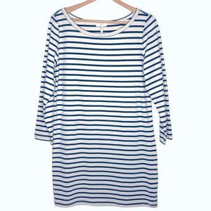 JOIE DRESS, cream with blue stripes, M
